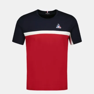 CAMISETA LE COQ SPORTIF TRICOLOR ROJO/AZUL