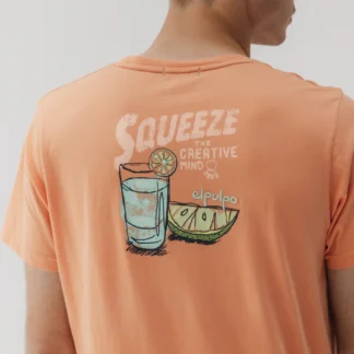 CAMISETA ELPULPO SQUEEZE MELOCOTÓN